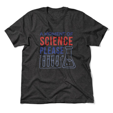 A Moment Of Science Please Men/Unisex T-Shirt in Dark Grey Heather color